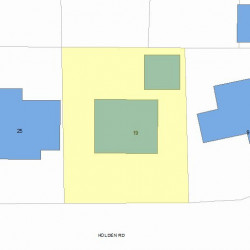 19 Holden Rd, Newton, MA 02465 plot plan