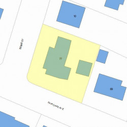 77 Fair Oaks Ave, Newton, MA 02460 plot plan