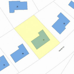 61 Wayne Rd, Newton, MA 02459 plot plan