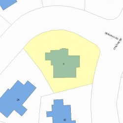 6 Deborah Rd, Newton, MA 02459 plot plan