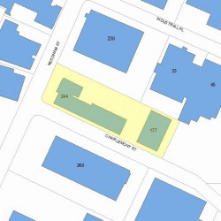 244 Needham St, Newton, MA 02464 plot plan