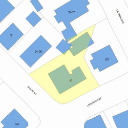 40 Adams St, Newton, MA 02460 plot plan