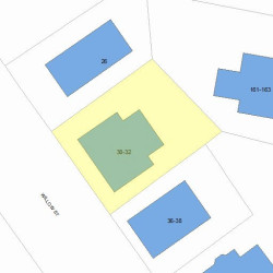 32 Willow St, Newton, MA 02459 plot plan