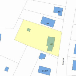 605 Grove St, Newton, MA 02462 plot plan