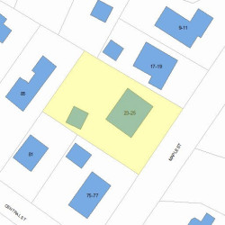 23 Maple St, Newton, MA 02466 plot plan