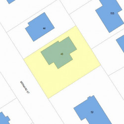 48 Bernard St, Newton, MA 02461 plot plan