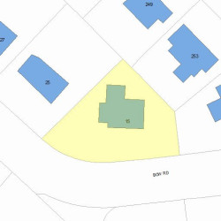 15 Bow Rd, Newton, MA 02459 plot plan