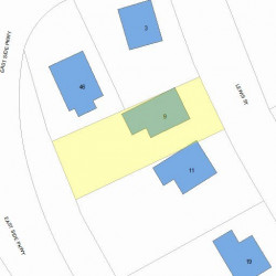 9 Lewis St, Newton, MA 02458 plot plan