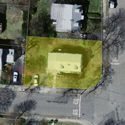 71 Heatherland Rd, Newton, MA 02461 aerial view