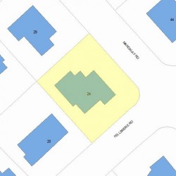 24 Fellsmere Rd, Newton, MA 02459 plot plan