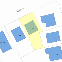 458 Albemarle Rd, Newton, MA 02460 plot plan