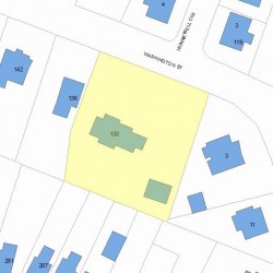 130 Washington St, Newton, MA 02458 plot plan