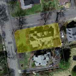 36 Regent St, Newton, MA 02465 aerial view