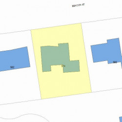 574 Beacon St, Newton, MA 02459 plot plan