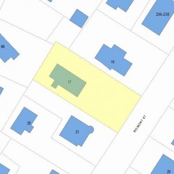 17 Belmont St, Newton, MA 02458 plot plan