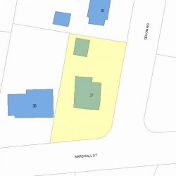 27 Marshall St, Newton, MA 02459 plot plan