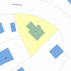 17 Bartlett Ter, Newton, MA 02459 plot plan