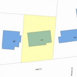 423 Ward St, Newton, MA 02459 plot plan