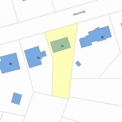 68 Avalon Rd, Newton, MA 02468 plot plan