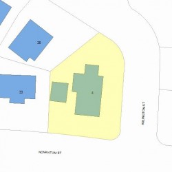 4 Arlington St, Newton, MA 02458 plot plan