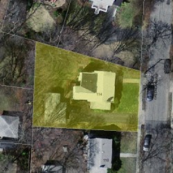 114 Greenlawn Ave, Newton, MA 02459 aerial view