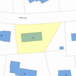 28 Moffat Rd, Newton, MA 02468 plot plan