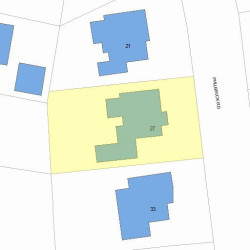 27 Philbrick Rd, Newton, MA 02459 plot plan