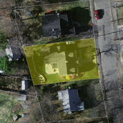 43 Philbrick Rd, Newton, MA 02459 aerial view