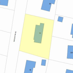 34 Waterston Rd, Newton, MA 02458 plot plan