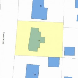 65 Greenlawn Ave, Newton, MA 02459 plot plan