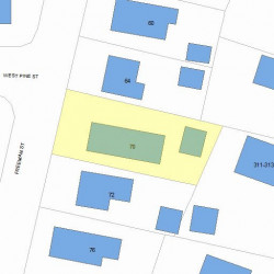 70 Freeman St, Newton, MA 02466 plot plan