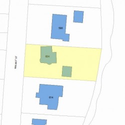 604 Walnut St, Newton, MA 02460 plot plan