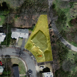 11 Warren Rd, Newton, MA 02468 aerial view