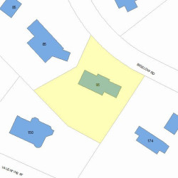 95 Bigelow Rd, Newton, MA 02465 plot plan