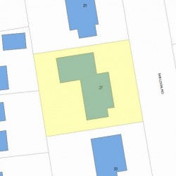 27 Sheldon Rd, Newton, MA 02459 plot plan