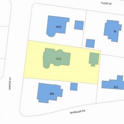 1038 Centre St, Newton, MA 02459 plot plan