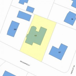 195 Woodward St, Newton, MA 02468 plot plan