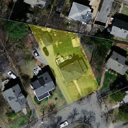 72 Adella Ave, Newton, MA 02465 aerial view