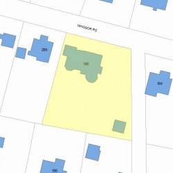 196 Windsor Rd, Newton, MA 02468 plot plan
