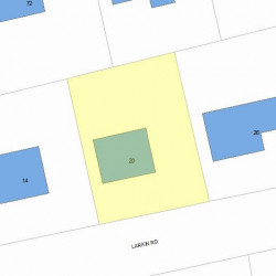 20 Larkin Rd, Newton, MA 02465 plot plan