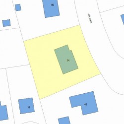 54 Arlo Rd, Newton, MA 02464 plot plan