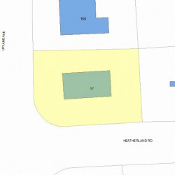 57 Heatherland Rd, Newton, MA 02461 plot plan