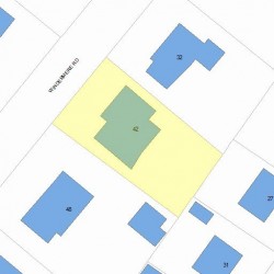 42 Windermere Rd, Newton, MA 02466 plot plan