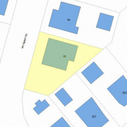 68 Wyoming Rd, Newton, MA 02460 plot plan