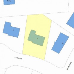 9 Jules Ter, Newton, MA 02459 plot plan