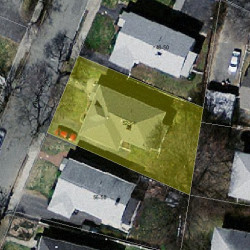 54 Rangeley Rd, Newton, MA 02465 aerial view
