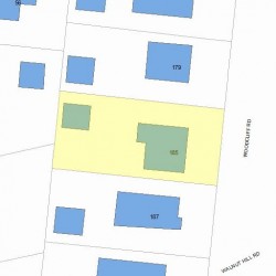 185 Woodcliff Rd, Newton, MA 02461 plot plan