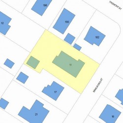 11 Marlboro St, Newton, MA 02458 plot plan