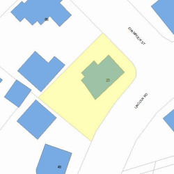23 Shamrock St, Newton, MA 02458 plot plan