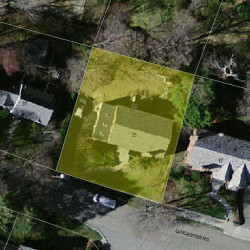 25 Lancaster Rd, Newton, MA 02458 aerial view
